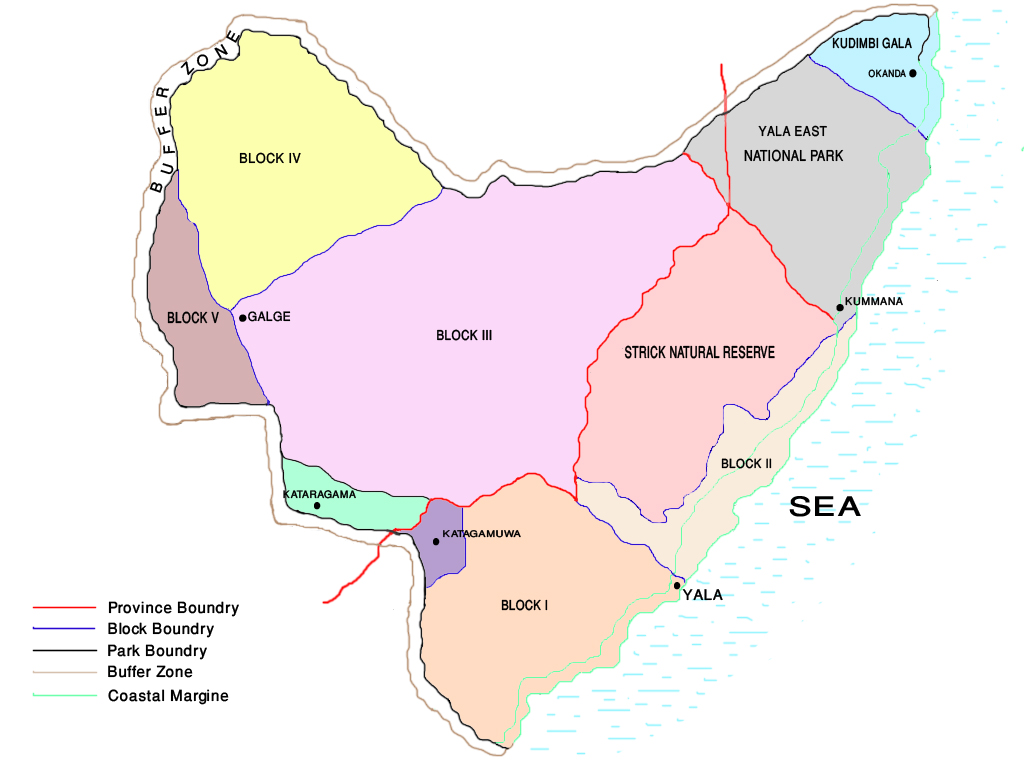 Map of Yala National Park